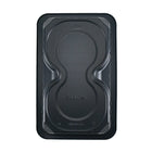 10.63" x 6.7" x 2" SimplyFresh™ Black Doublestack Hamburger Tray with Soaker Pad