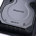10.63" x 6.7" x 2" SimplyFresh™ Black Doublestack Hamburger Tray with Soaker Pad