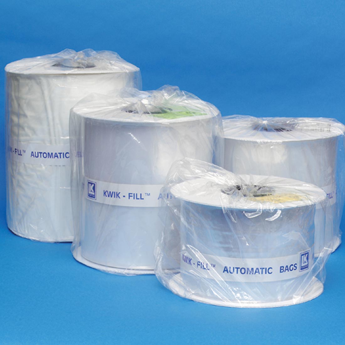 3" x 3" 1.4 mil Standard Gauge Kwik-Fill® Pre-Opened Bags w/ White Back