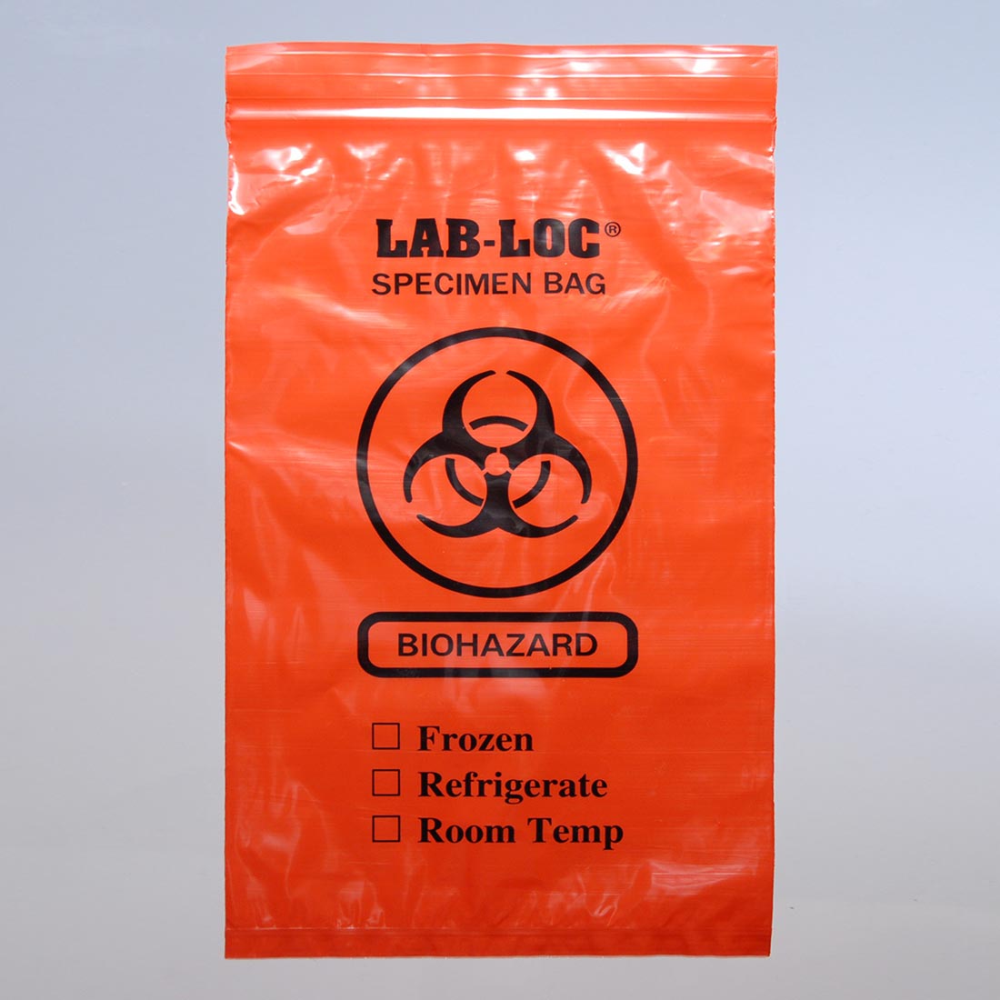 6" x 9" 2 mil Red Opaque Reclosable 3-Wall Specimen Transfer Bag (Biohazard)
