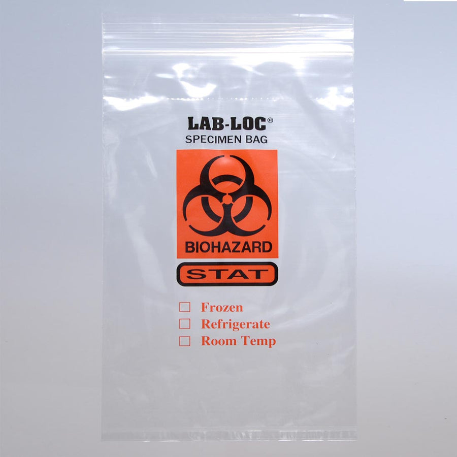 6" x 9" 2 mil Reclosable 3-Wall Specimen Transfer Bag ("STAT")
