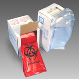11" x 14" 1.5 mil Linear LDPE Red Infectious Waste Liners