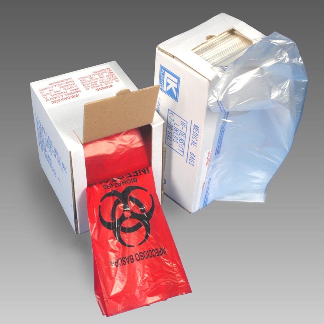 30" x 36" 1.5 mil Linear LDPE Red Infectious Waste Liners