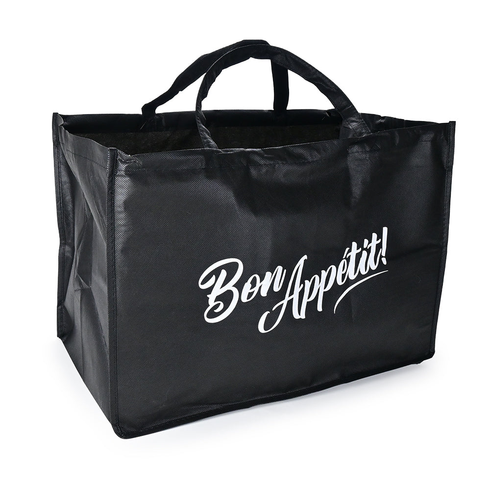 22" x 14" x 15.25" + 14"BG 80 GSM Non-Woven Polypropylene Bag -- Catering and Take Out