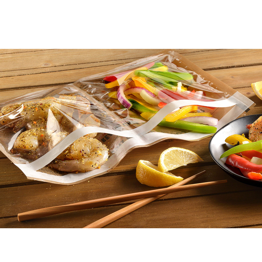 12" x 8.5" Ready. Chef. Go!® Dual-Compartment Self-Sealing Microwave/Oven Bag