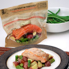 8.3" x 7.1" + 3.54"BG + 1.4"LP Ready. Chef. Go!® Self-Sealing Stand Up Pouches