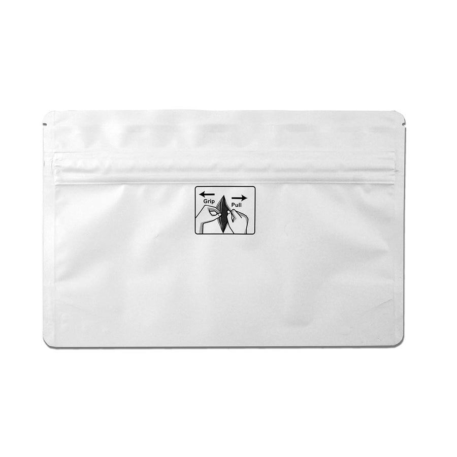 9" x 5.9" + 3.5"BG 4.8 mil 1 oz Child-Resistant Pouches - White