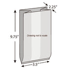 3.5" x 2.25" x 9.75" 1.5 mil Polypropylene Side Gusset Bags