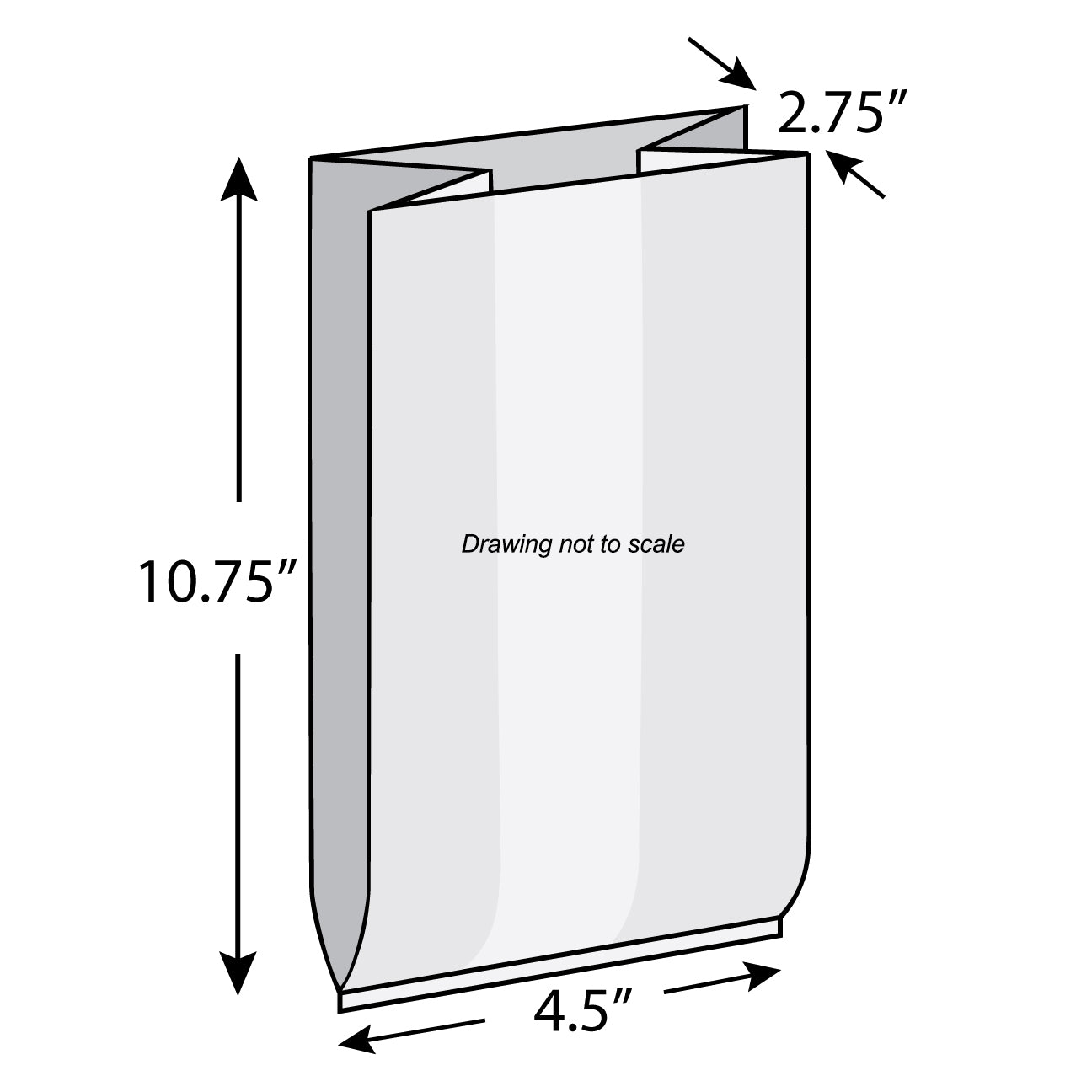4.5" x 2.75" x 10.75" 1.5 mil Polypropylene Side Gusset Bags