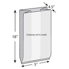 5" x 4.5" x 18" 1.2 mil Polypropylene Side Gusset Bags