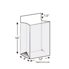 12" x 16" + 4"BG + 1.5"LP 0.8 mil Polypropylene Co-Extruded Bottom Gusset Bags on Wicket Dispenser