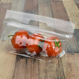 10.75" X 6.25" + 4"BG (1 lb.) 2.5 mil Polypropylene Slide Seal Vented Produce Pouches
