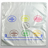 10" x 8.5" + 2"LP + 2"FB 0.5 mil Portion Control Saddle Pack Printed All Days (7 colors)