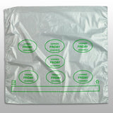 10" x 8.5" + 2"LP + 2"FB 0.5 mil Portion Control Saddle Pack w/ Friday (print in green)
