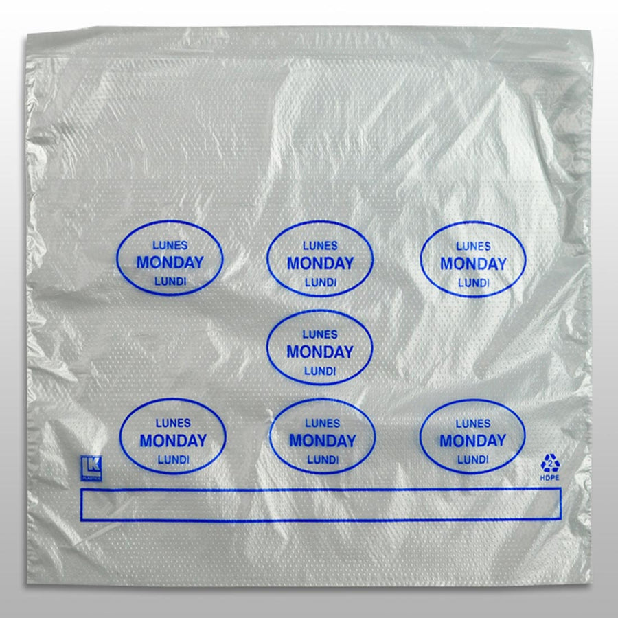 10" x 8.5" + 2"LP + 2"FB 0.5 mil Portion Control Saddle Pack w/ Monday (print in blue)