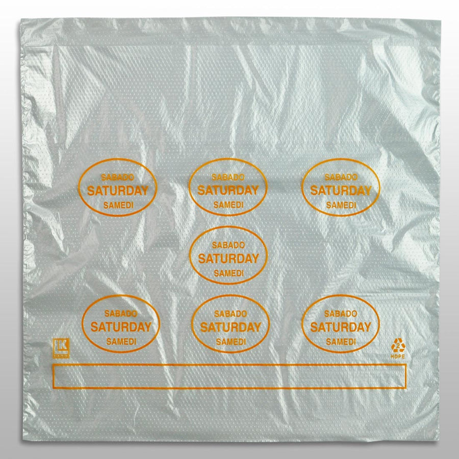10" x 8.5" + 2"LP + 2"FB 0.5 mil Portion Control Saddle Pack w/ Saturday (print in orange)