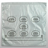 10" x 8.5" + 2"LP + 2"FB 0.5 mil Portion Control Saddle Pack w/ Sunday (print in black)