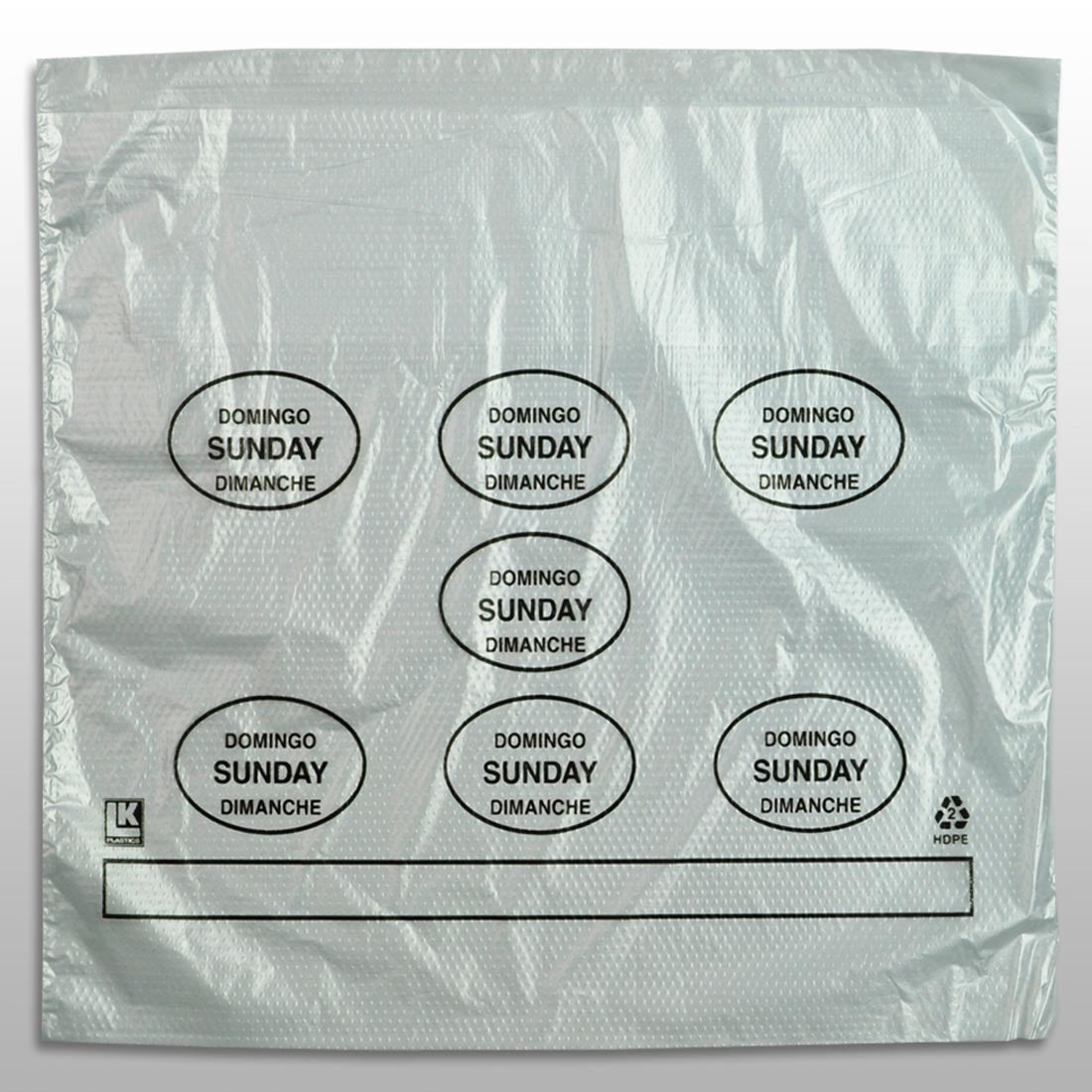10" x 8.5" + 2"LP + 2"FB 0.5 mil Portion Control Saddle Pack w/ Sunday (print in black)