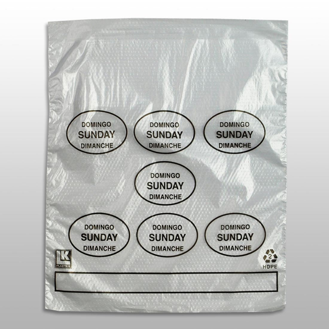 6.5" x 7" + 1.75"LP + 1.75"FB 0.5 mil Portion Control Saddle Pack w/ Sunday (print in black)