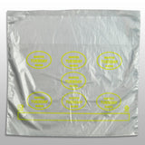 10" x 8.5" + 2"LP + 2"FB 0.5 mil Portion Control Saddle Pack w/ Tuesday (print in yellow)