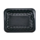 8.8" x 6.75" x 1.75" SimplyFresh Black PP #3 Tray with Soaker Pad