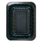 8.8" x 6.75" x 2.3" SimplyFresh Black PP #3 Tray with Soaker Pad
