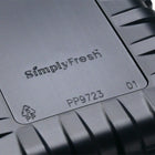 8.8" x 6.75" x 2.3" SimplyFresh Black PP #3 Tray with Soaker Pad