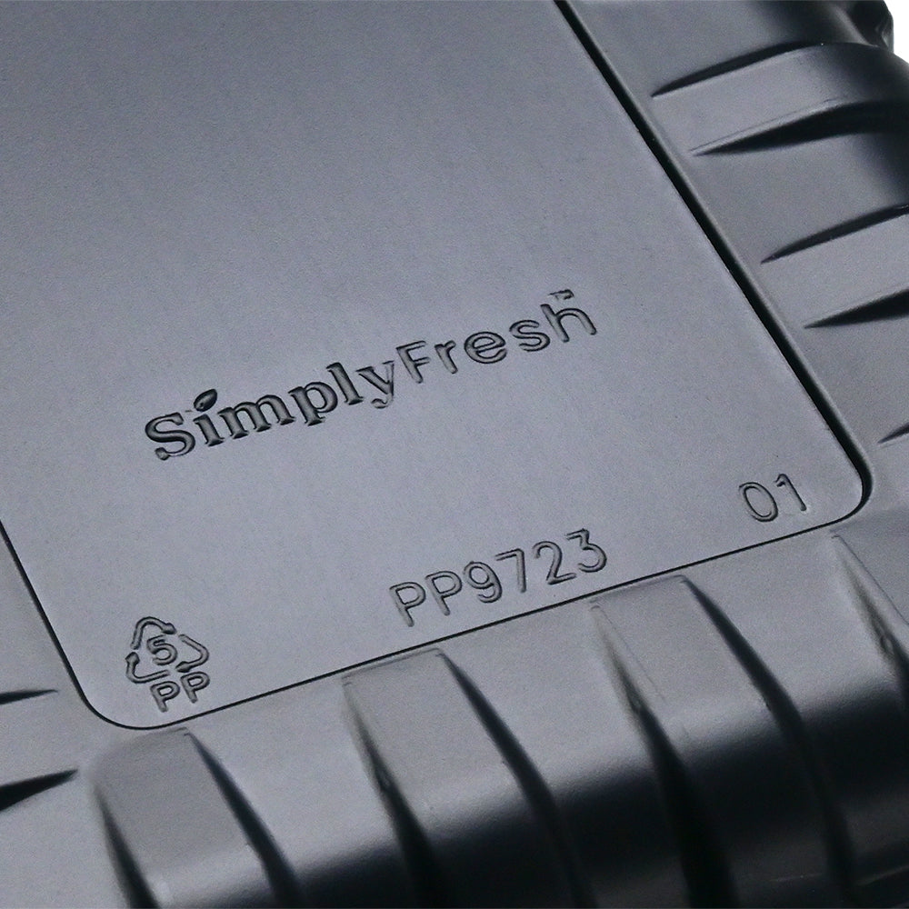 8.8" x 6.75" x 2.3" SimplyFresh Black PP #3 Tray with Soaker Pad