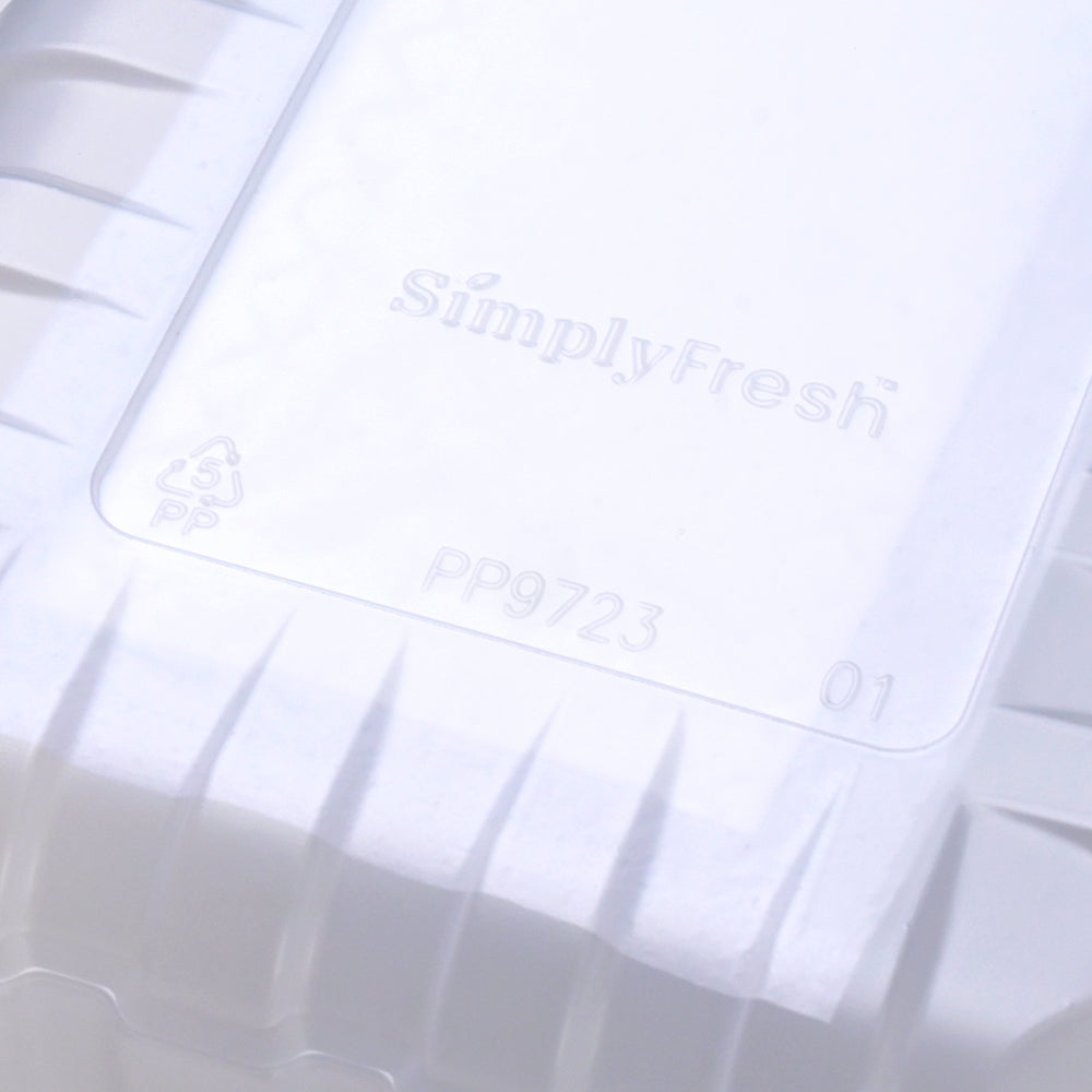 8.8" x 6.75" x 2.3" SimplyFresh Natural Color PP #3 Tray with Soaker Pad