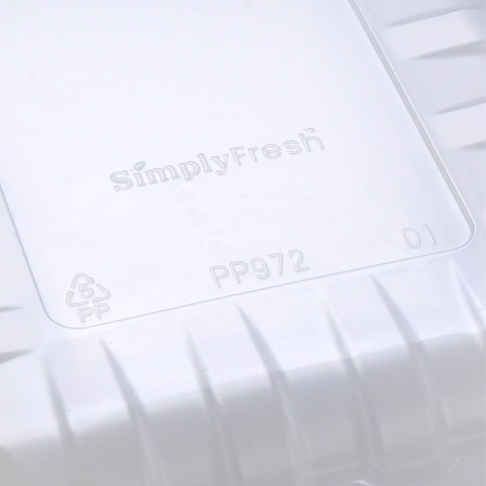 8.8" x 6.75" x 2" SimplyFresh Natural Color PP #3 Tray with Soaker Pad