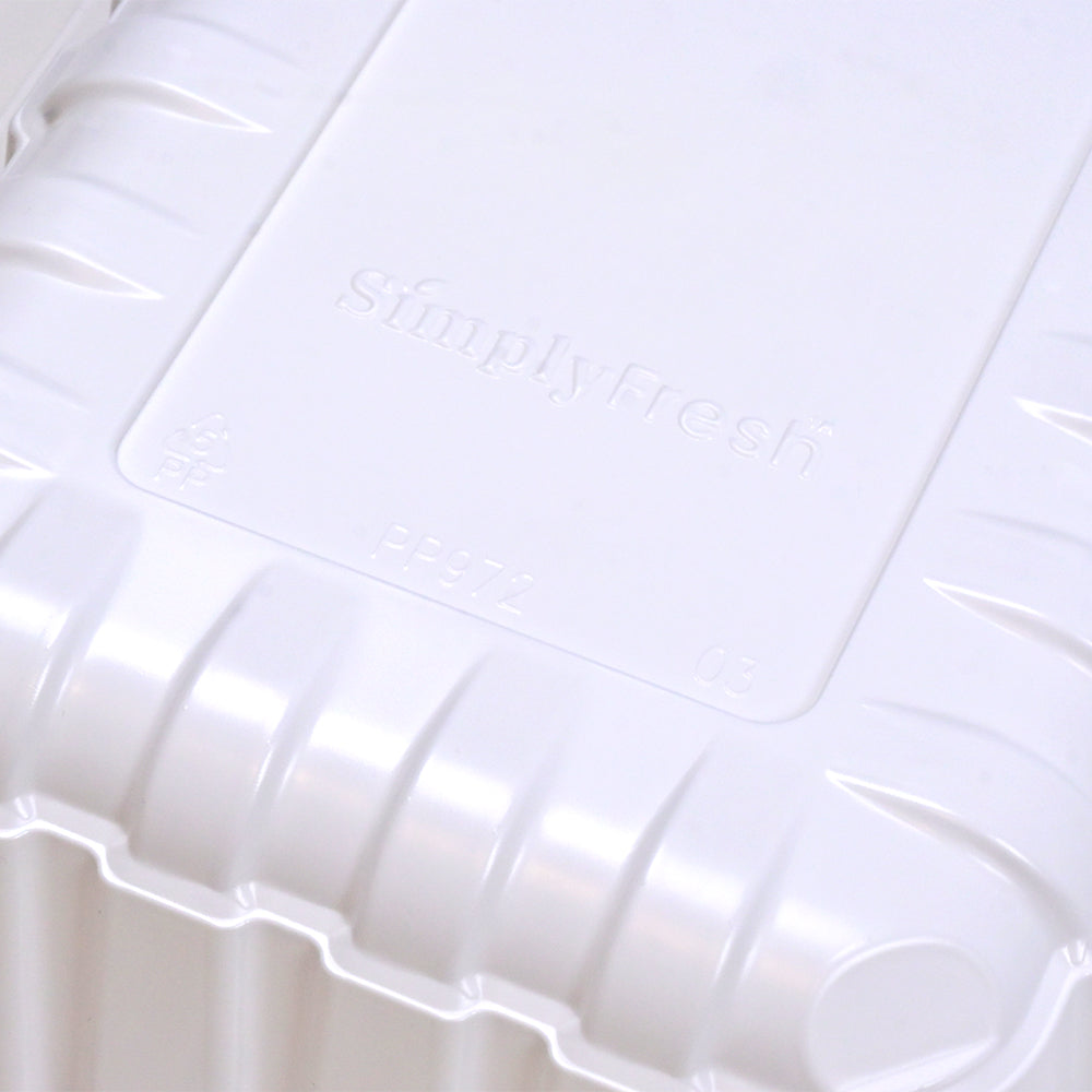 8.8" x 6.75" x 2" SimplyFresh™ White PP #3 Tray with Soaker Pad