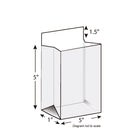 5" x 5" + 1"BG + 1.5"LP 1.5 mil Polypropylene Lip and Tape Cookie Bag