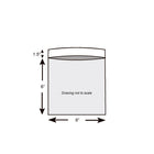 6" x 6" + 1.5"LP 1.25 mil Polypropylene Co-Extruded Lip and Tape Resealable Bag