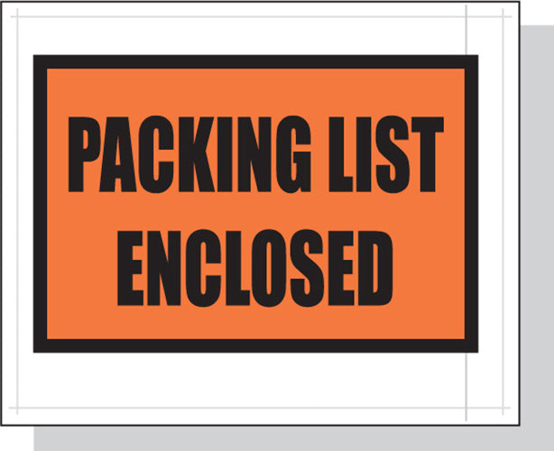 4.5" x 5.5" Packing List Enclosed Full Face Envelopes