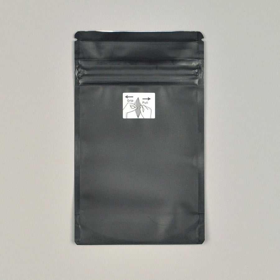 4" x 6.63" + 2"BG 4.8 mil 1/4th oz Child-Resistant Pouches - Black