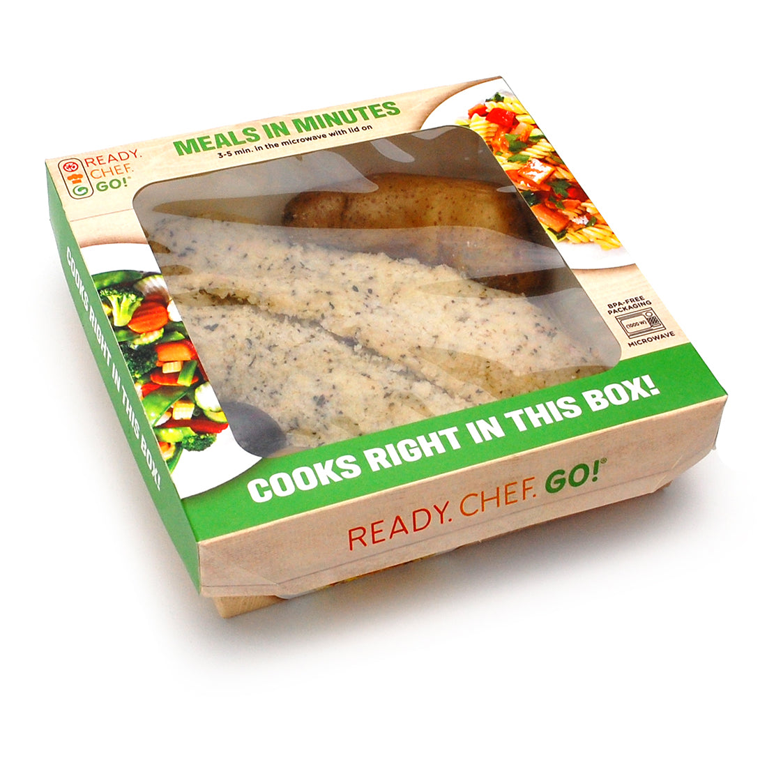 6.1" x 6.1" x 1.75" Ready. Chef. Go!® Medium Microwavable Container