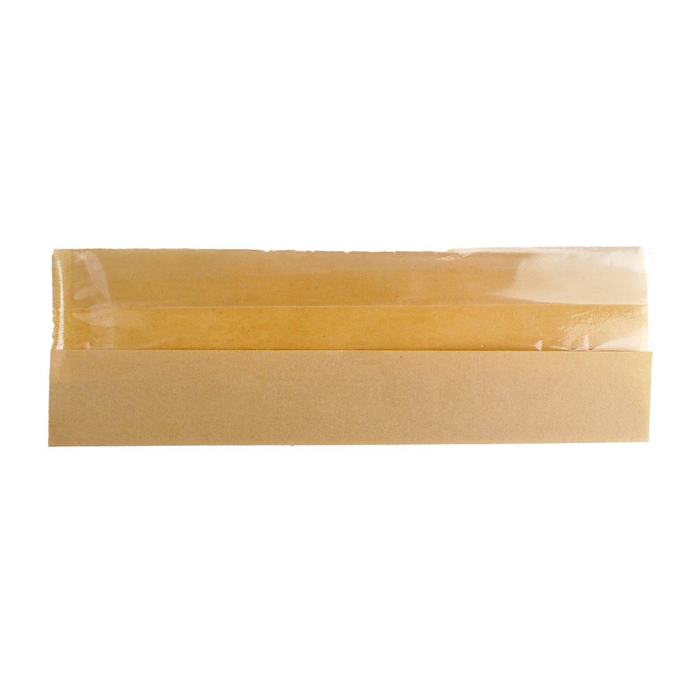 3.25" x 2" x 10.25" 80 GSM Kraft w/OPP #ReadyFresh® Kraft Paper Sandwich Bags with Window