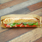 3.25" x 2" x 15" 80 GSM Kraft w/OPP #ReadyFresh® Kraft Paper Sandwich Bags with Window
