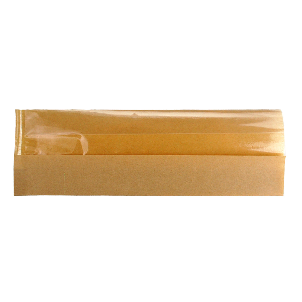 3.5" x 2.25" x 10.75" 80 GSM Kraft w/OPP #ReadyFresh® Kraft Paper Sandwich Bags with Window