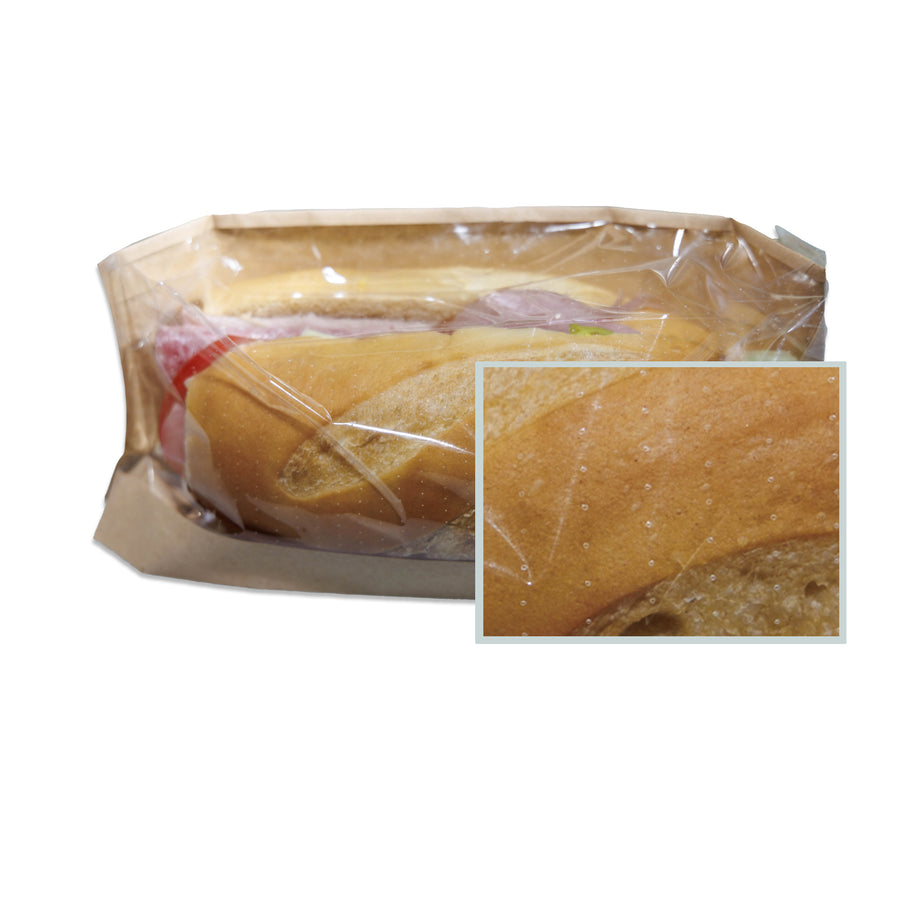 3.5" x 2.25" x 7.25" #ReadyFresh® Kraft Sandwich Bags with Micro-Perforated Window