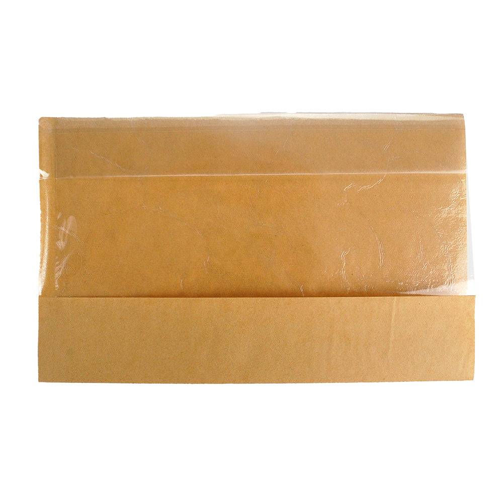 5.75" x 2.75" x 9.5" 80 GSM Kraft w/OPP #ReadyFresh® Kraft Paper Sandwich Bags with Window