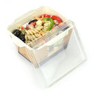 4.25" x 3.5" #ReadyFresh® Kraft Container Clear Lid (Small)