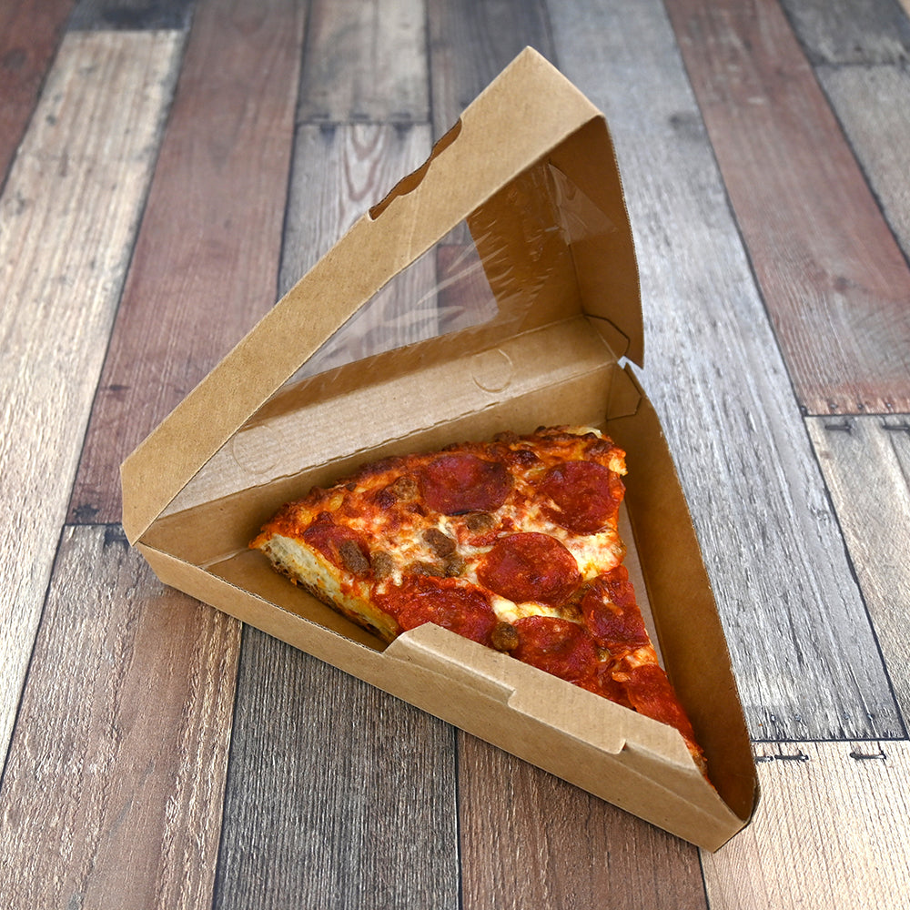 9" X 8.25" X 2" #ReadyFresh® Pizza Slice Container with Window