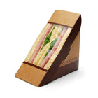 6.85" x 2.85" X 4.75" #ReadyFresh® Compostable Kraft Sandwich Pack w/ Window