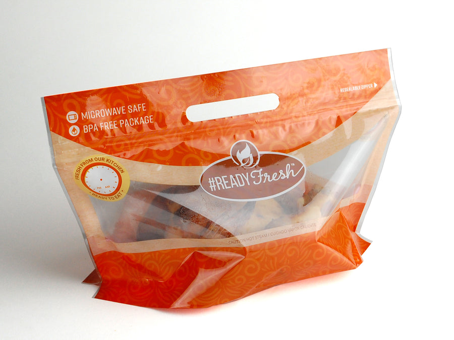 12.75" x 9.75" + 6.5"BG 2.8 mil #ReadyFresh® Hot Foods Pouches