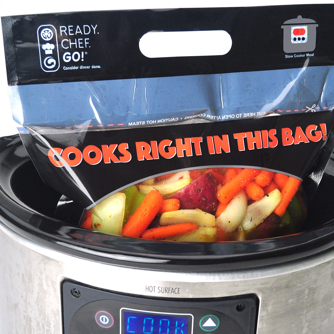 12" x 9.5" + 4"BG + 2"LP Ready. Chef. Go!® Slow Cooker Bag