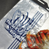 12" x 18" + 2"LP 1 mil LDPE Printed Seafood Bag