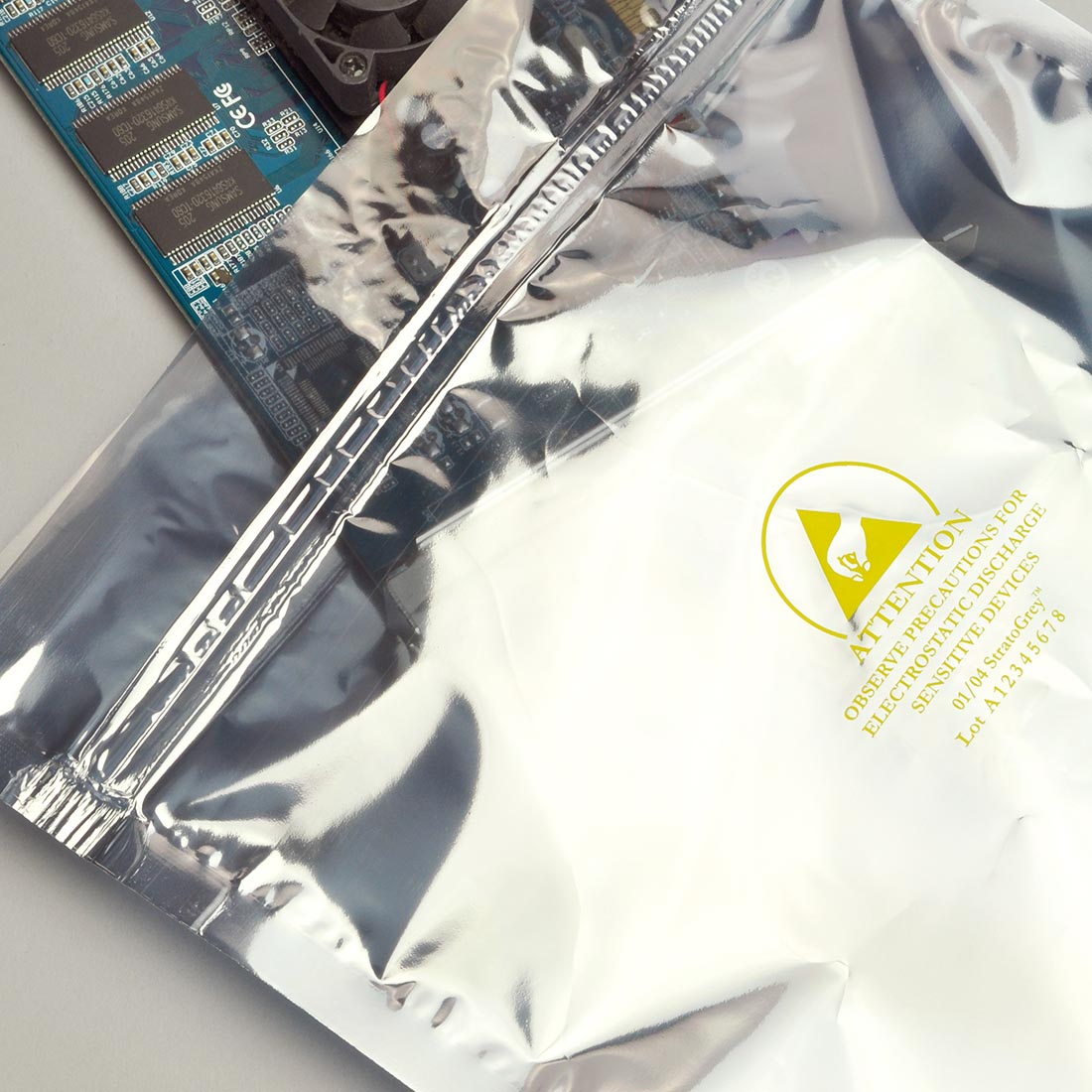 8" x 10" 3 mil StratoGrey™ Reclosable Static Shielding Bags