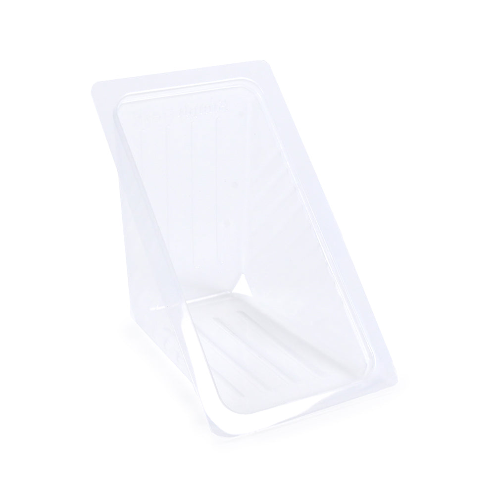 6.5" x 3.5" x 3.05" SimplyFresh Clear Polypropylene Sandwich Wedge