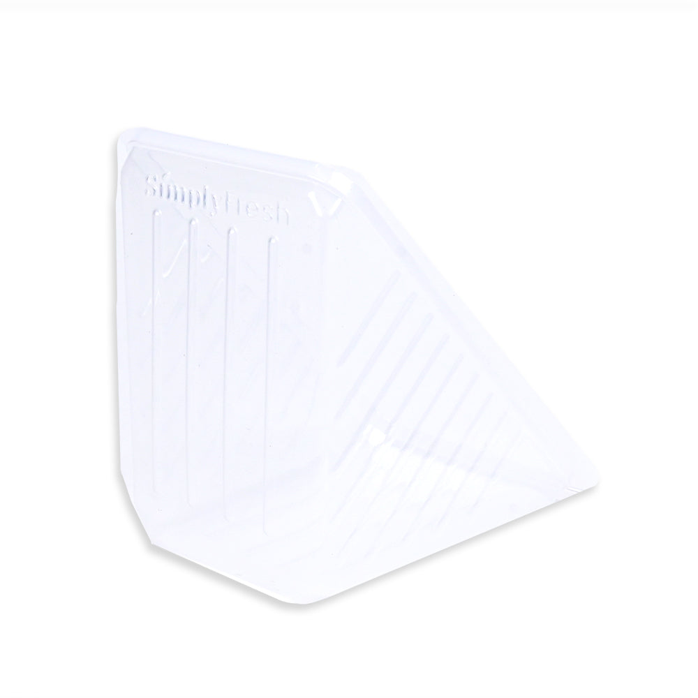 6.5" x 3.5" x 3.05" SimplyFresh Clear Polypropylene Sandwich Wedge